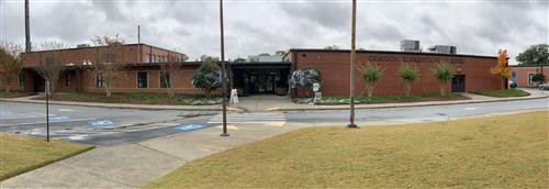 Picture is of the front of the school. 